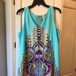 Print summer shift dress